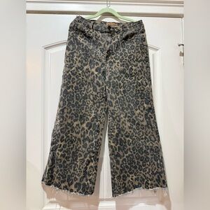 Judy Blue Animal Print Wide Leg Pants
